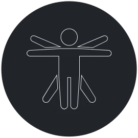 A person in the middle of the tools